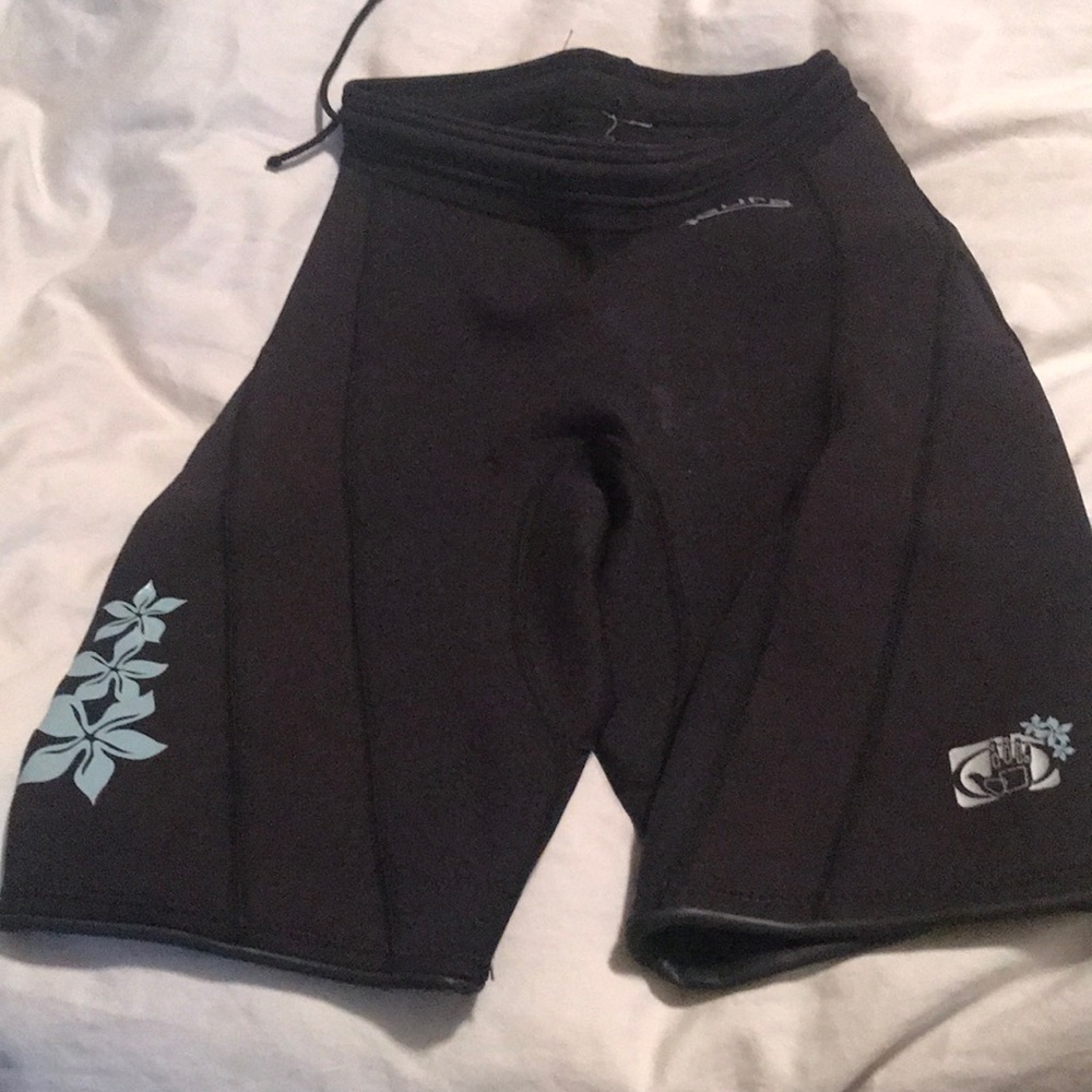 Black scuba shorts